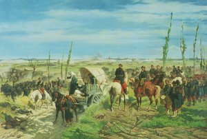 Italský tábor v bitvě u Magenty, červen 1859